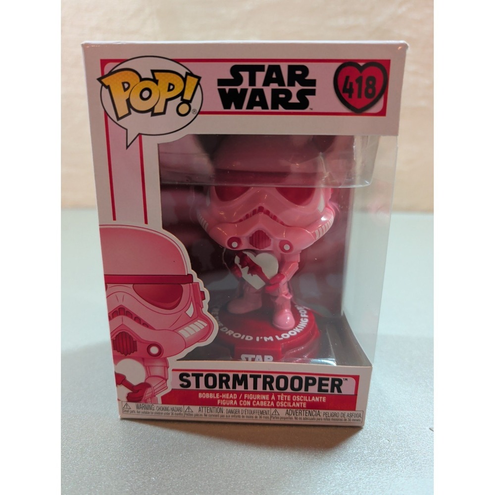 Funko Pop Star Wars Valentines Day Stormtrooper 418 Pink‎ Bobble-Head Figure
